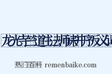 龙光寺竺道生法师诔并序反义词是什么意思的图片